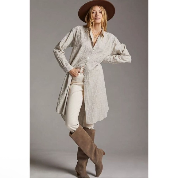 Maeve Tops - Anthropologie Maeve Maxi Tunic Buttondown